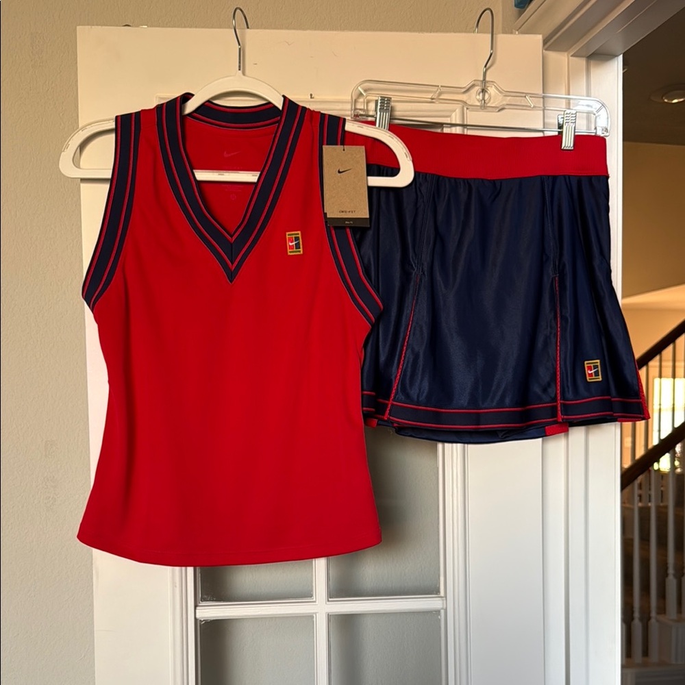 NWT Nike Red and Navy Tennis Set